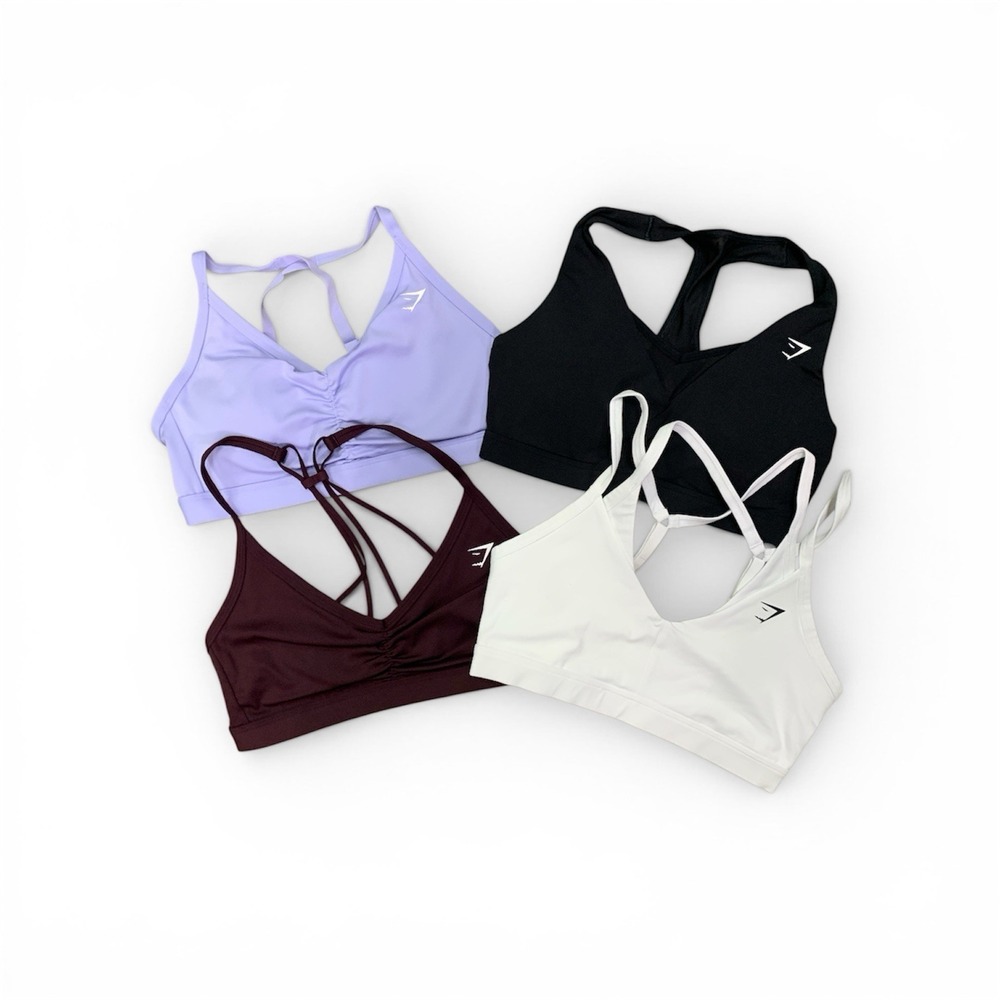 Lot Of 4 Gymshark Women's  Straps Sport Bras Assorted Colors Size Small  NWTS